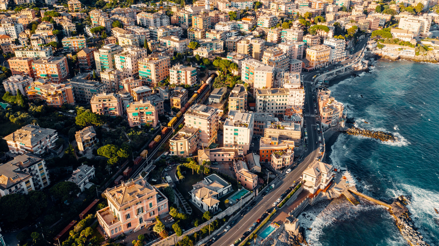 Nervi Coastline, Genoa, Italy 