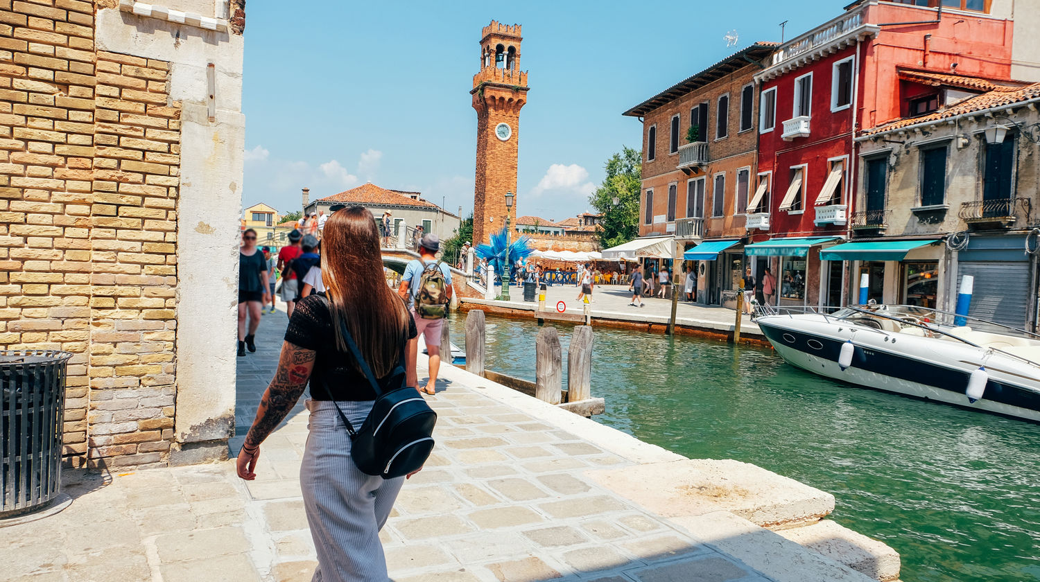 San Martino Bell Tower, Burano Island, Venice, Italy