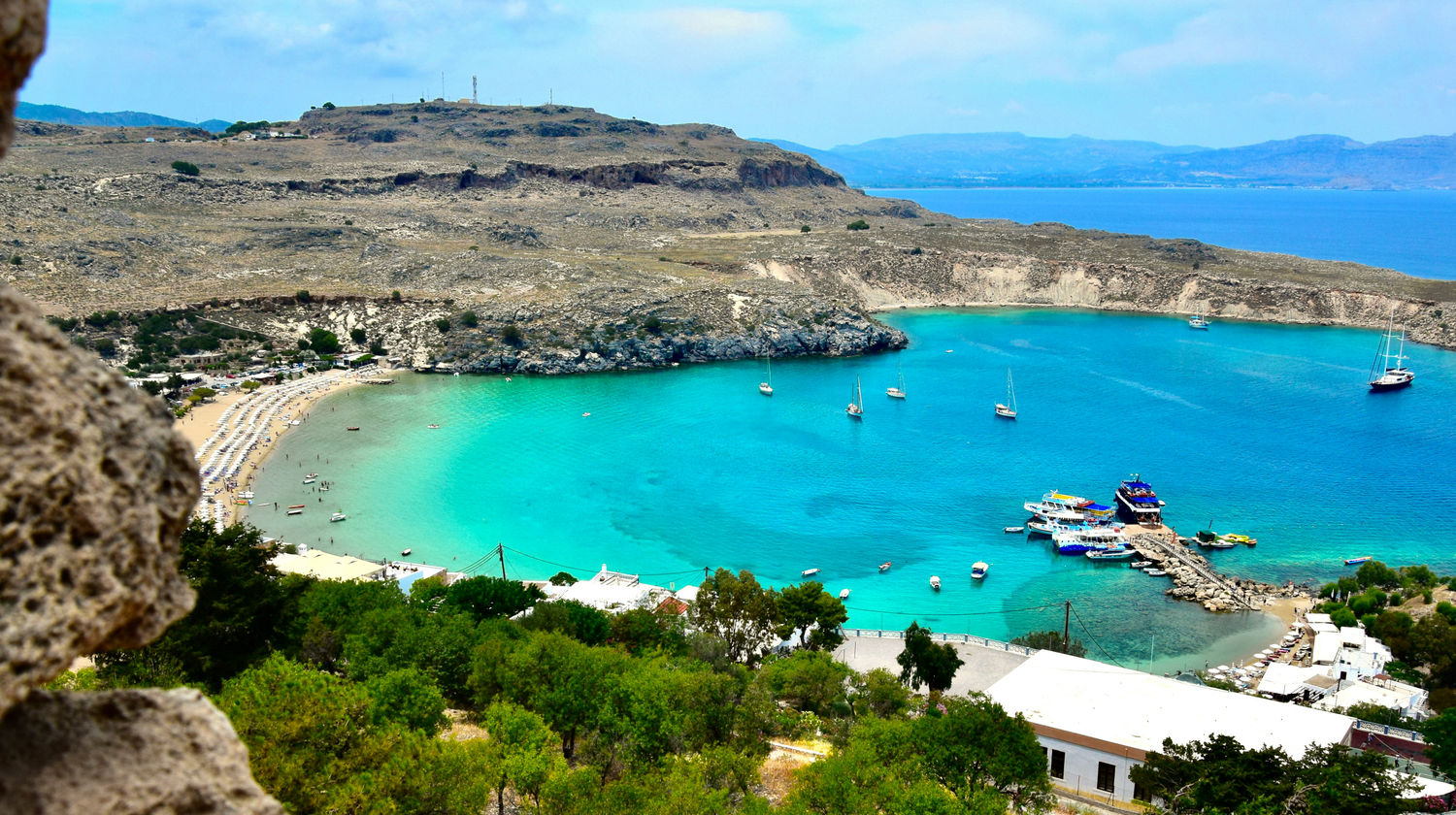 Lindos Bay, Rhodes, Greece