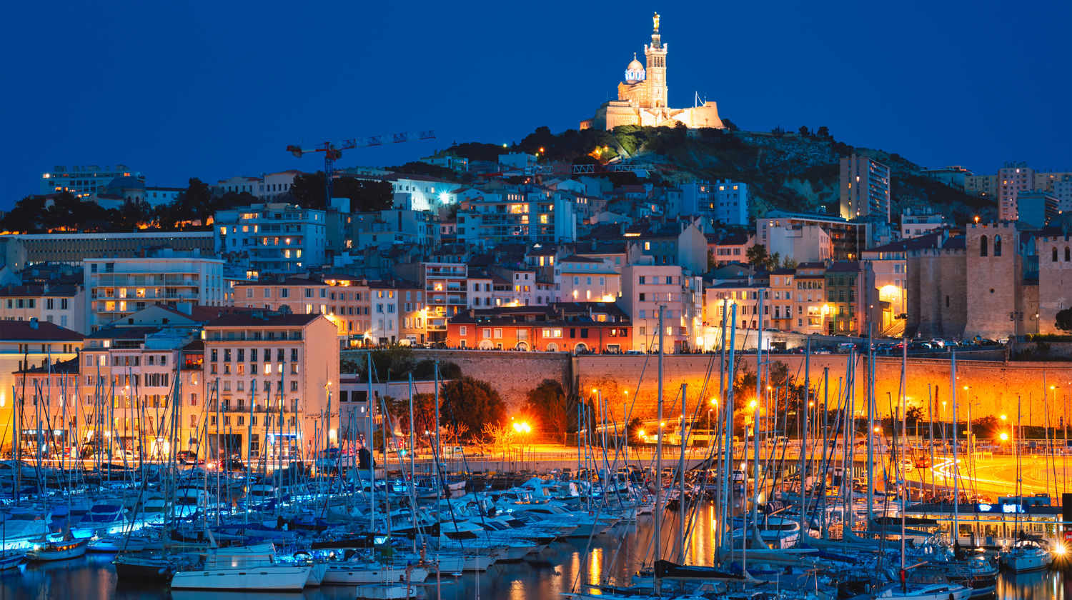 Vieux Port at Night, Marseille, France