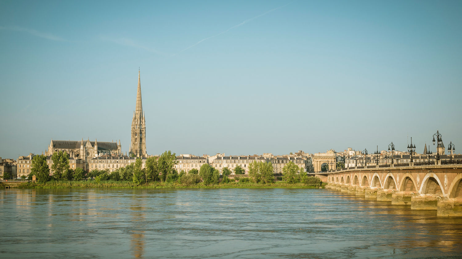 Pont de Pierre and Garonne River, Bordeaux, France (optional getaway from Le Verdon)