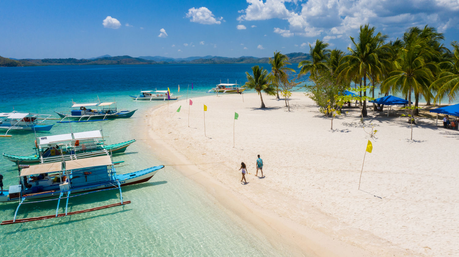 Banca Boats on the Beach, Coron, Philippines