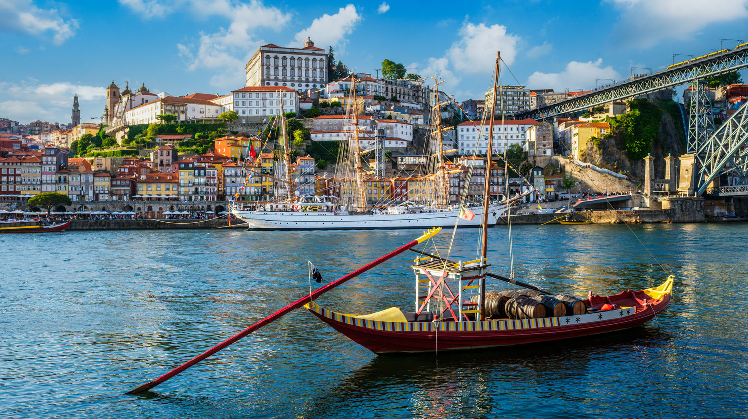 Rabelo Boat and Ribeira Waterfront, Porto