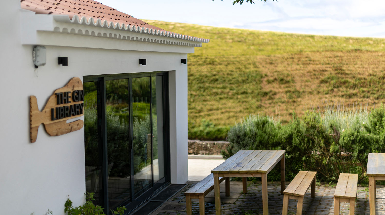 Outside of Gin Library at Solar Branco, São Miguel Island