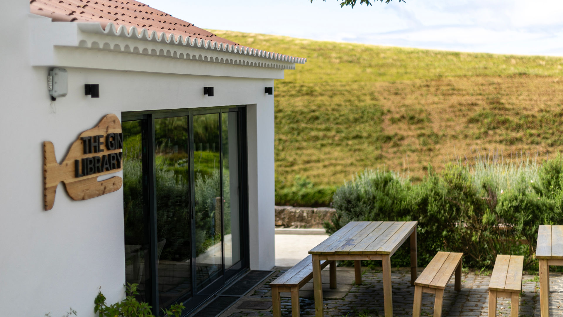 Outside of Gin Library at Solar Branco, São Miguel Island