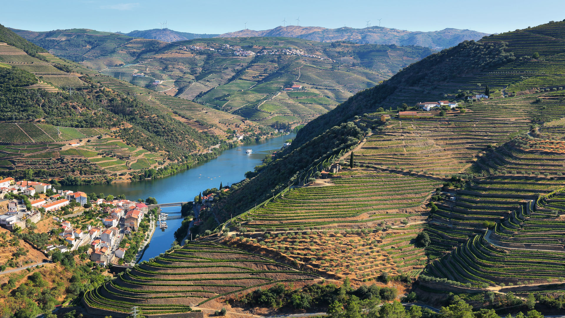 Terraced vineyards and the Douro River at their most scenic.
