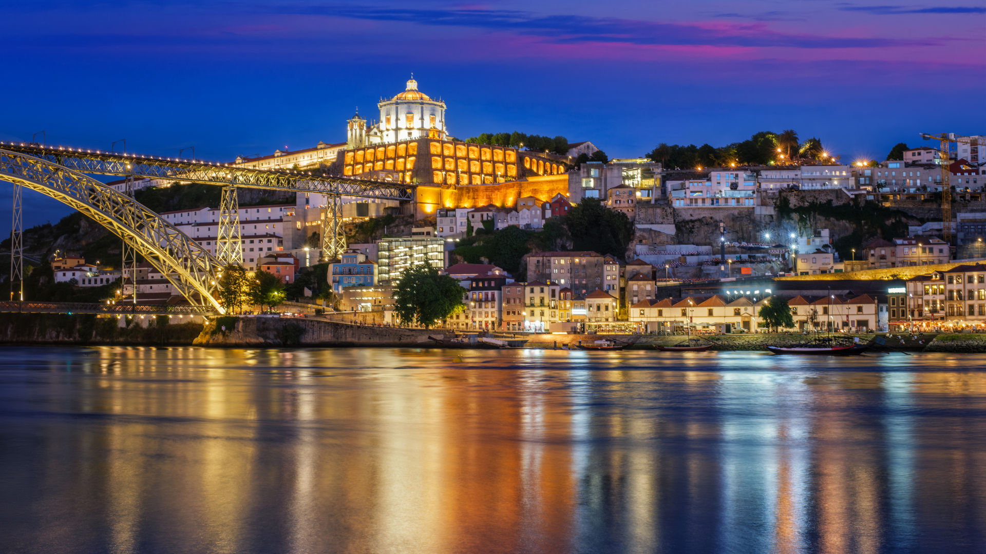 Evening Glow Over the Serra do Pilar Monastery, Porto, Portugal