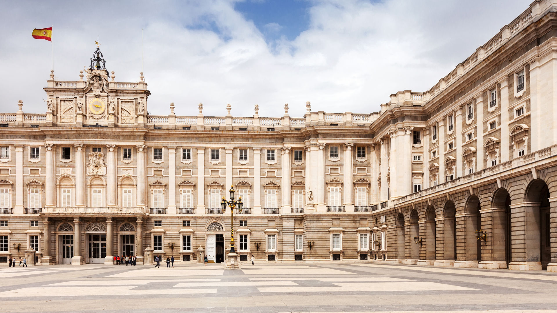 Exploring the Courtyard of the Royal Palace, Madrid