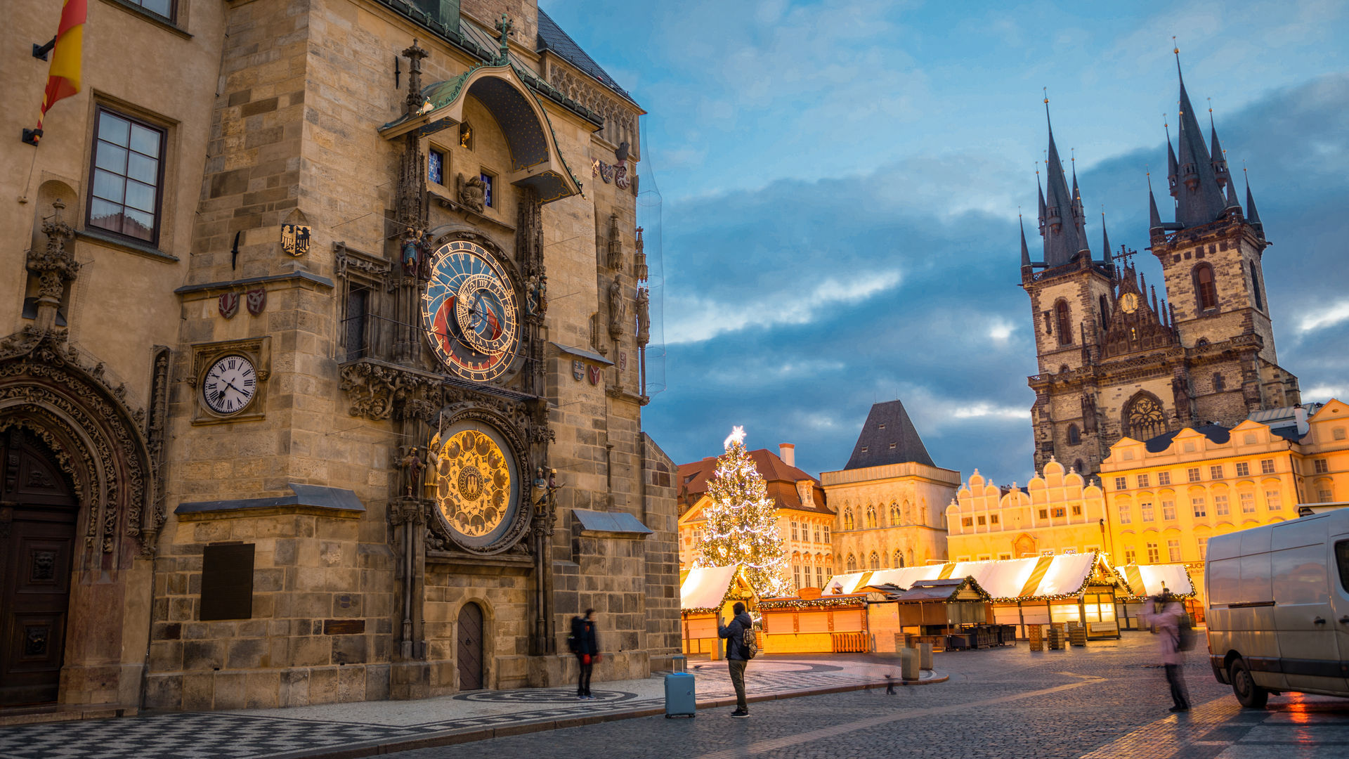 Christmas Market on Old Town Square in Prague, Czech Republic