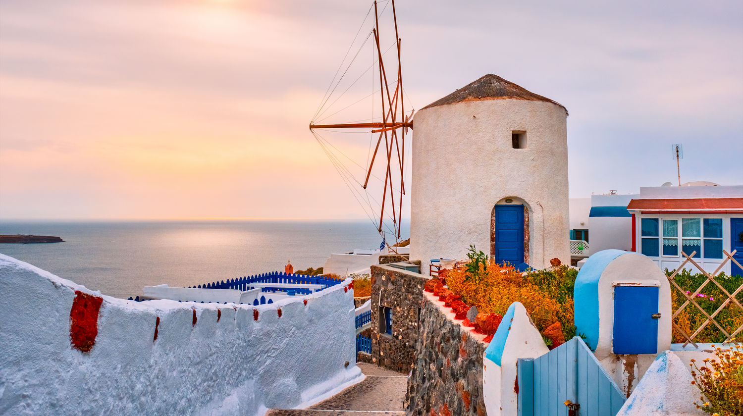 Windmill, Oia, Santorini, Greece
