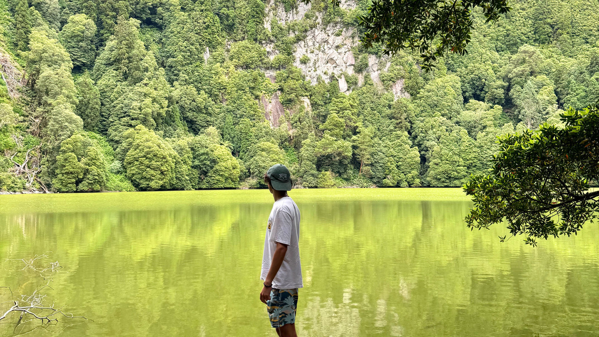 Our Portuguese Market Manager João at Lagoa do Congro, São Miguel Island