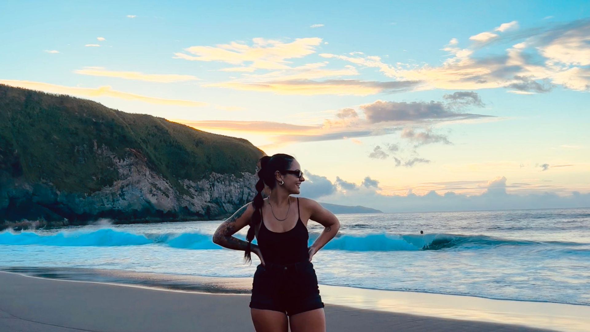 Sunset at Praia de Santa Bárbara is always magical, São Miguel Island