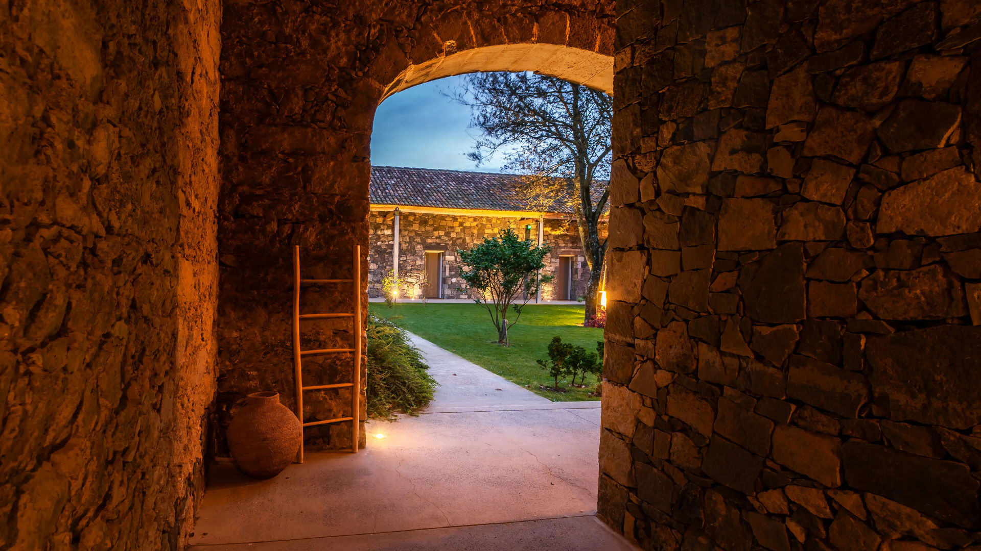 Interior Patio at Sensi Nature & Spa, São Miguel Island