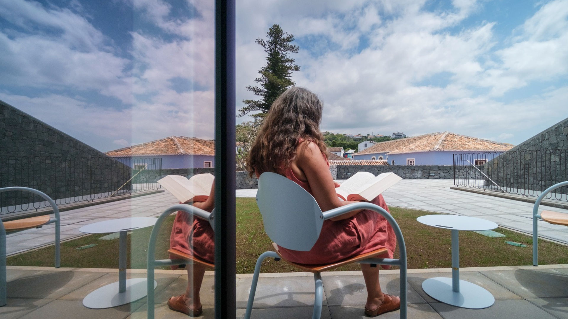 Reading at the Azores Book Hotel, Terceira Island