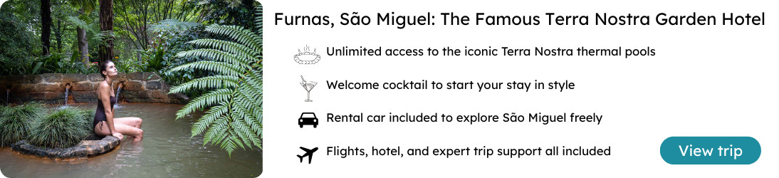 Terra Nostra Garden Hotel in Furnas – Iconic Azores Stay Guest relaxing in the thermal pool at Terra Nostra Garden Hotel in Furnas, São Miguel, Azores