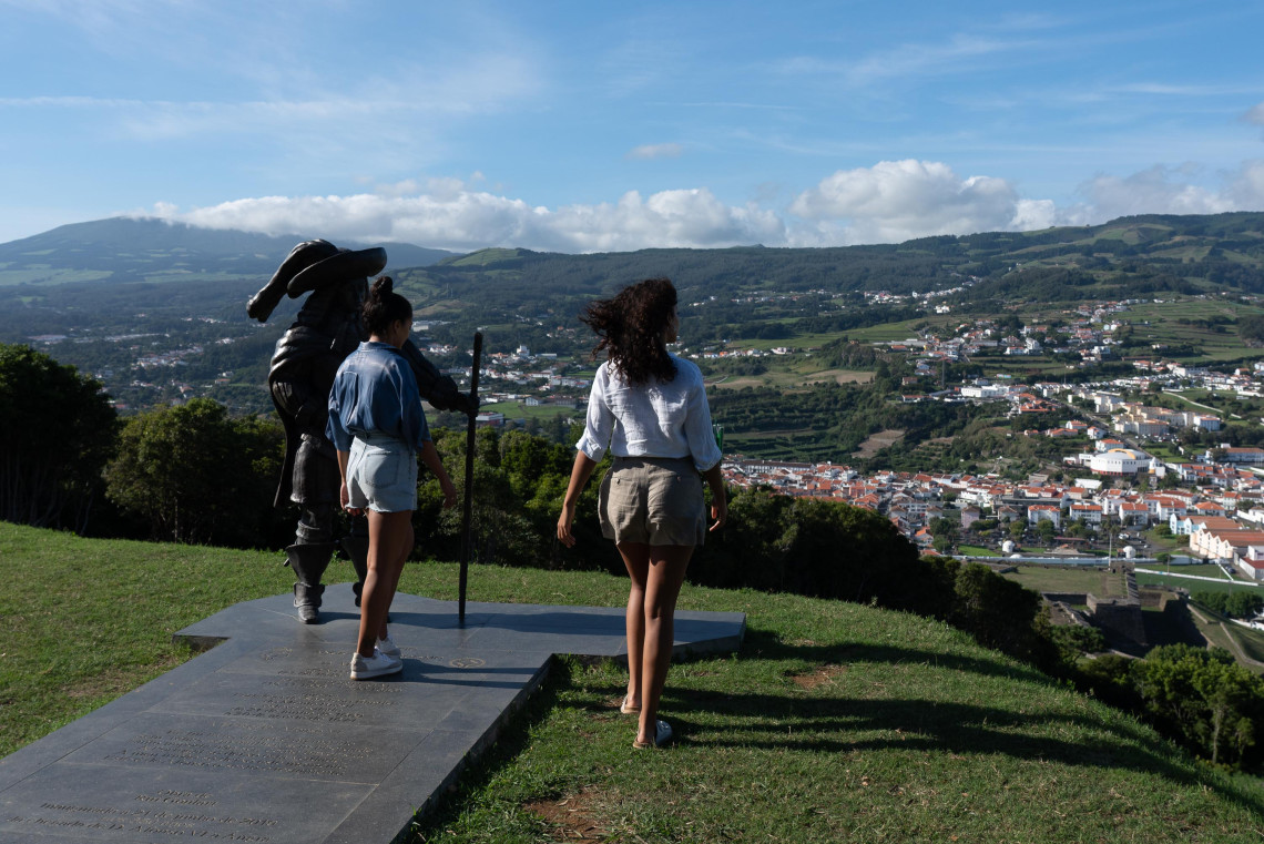 D. Afonso VI Statue, Monte Brasil, Angra do Hero&iacute;smo, Terceira Island, Portugal