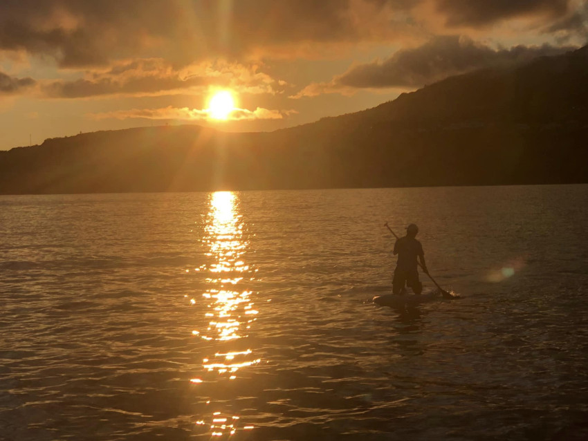 Boat: Vila Franca: Sunset Boat Cruise W/ Wine & Water Activities