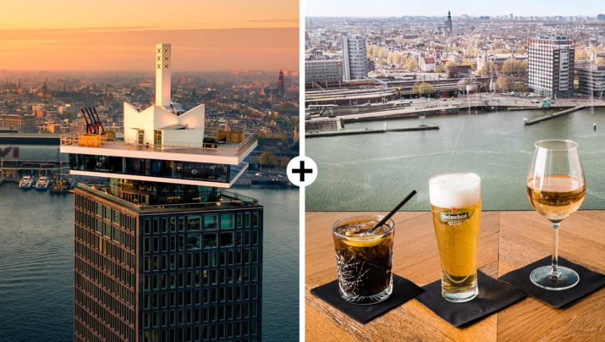 Cultural: Amsterdam: A'DAM Lookout Entry Ticket with 2 Drinks